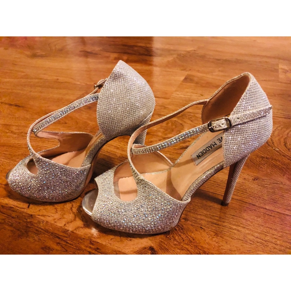 STEVE MADDEN Rumba Rhinestone Heels - Picture 2 of 3